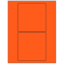 5" x 5" Fluorescent Red Square Sheet Labels