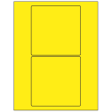 5" x 5" Fluorescent Yellow Square Sheet Labels