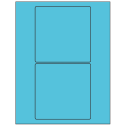 5" x 5" Turquoise Square Sheet Labels