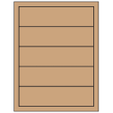 7.5" x 2" Brown Kraft Rectangular Sheet Labels