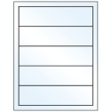 7.5" x 2" Crystal Clear Rectangular Sheet Labels
