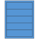 7.5" x 2" Fluorescent Blue Rectangular Sheet Labels