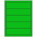 7.5" x 2" Fluorescent Green Rectangular Sheet Labels