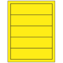 7.5" x 2" Fluorescent Yellow Rectangular Sheet Labels