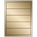 7.5" x 2" Gold Foil Rectangular Sheet Labels