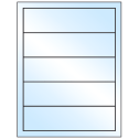 7.5" x 2" White Premium High Gloss Rectangular Sheet Labels