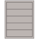 7.5" x 2" Gray Rectangular Sheet Labels