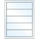 7.5" x 2" White Mid Gloss Rectangular Sheet Labels