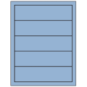 7.5" x 2" Pastel Blue Rectangular Sheet Labels