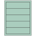 7.5" x 2" Pastel Green Rectangular Sheet Labels
