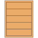 7.5" x 2" Pastel Orange Rectangular Sheet Labels
