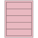 7.5" x 2" Pastel Pink Rectangular Sheet Labels
