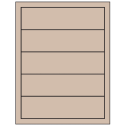 7.5" x 2" Pastel Tan Rectangular Sheet Labels