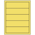 7.5" x 2" Pastel Yellow Rectangular Sheet Labels