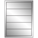7.5" x 2" Silver Foil Rectangular Sheet Labels