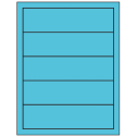7.5" x 2" Turquoise Rectangular Sheet Labels