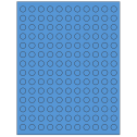 0.5" Fluorescent Blue Circular Sheet Labels