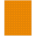 0.5" Fluorescent Orange Circular Sheet Labels