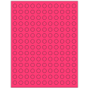 0.5" Fluorescent Pink Circular Sheet Labels
