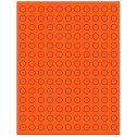 0.5" Fluorescent Red Circular Sheet Labels