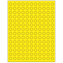 0.5" Fluorescent Yellow Circular Sheet Labels