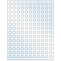 0.5" White Mid Gloss Circular Sheet Labels