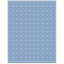 0.5" Pastel Blue Circular Sheet Labels