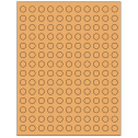 0.5" Pastel Orange Circular Sheet Labels