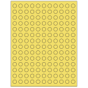 0.5" Pastel Yellow Circular Sheet Labels