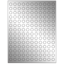 0.5" Silver Foil Circular Sheet Labels