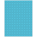 0.5" Turquoise Circular Sheet Labels