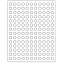 0.5" White Circular Sheet Labels