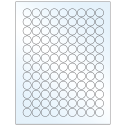 0.75" Crystal Clear Circular Sheet Labels