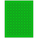 0.75" Fluorescent Green Circular Sheet Labels