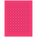 0.75" Fluorescent Pink Circular Sheet Labels