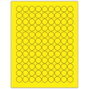 0.75" Fluorescent Yellow Circular Sheet Labels