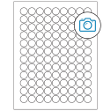 0.75" Photo Gloss Circular Sheet Labels