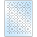 0.75" White Premium High Gloss Circular Sheet Labels