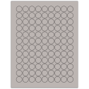 0.75" Gray Circular Sheet Labels
