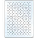 0.75" White Mid Gloss Circular Sheet Labels