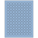 0.75" Pastel Blue Circular Sheet Labels