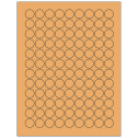 0.75" Pastel Orange Circular Sheet Labels