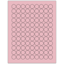 0.75" Pastel Pink Circular Sheet Labels