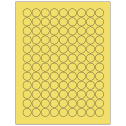 0.75" Pastel Yellow Circular Sheet Labels
