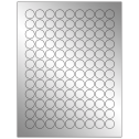 0.75" Silver Foil Circular Sheet Labels