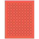 0.75" Red Circular Sheet Labels