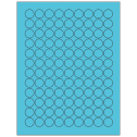 0.75" Turquoise Circular Sheet Labels