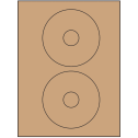 4.5" Brown Kraft Circular Sheet Labels