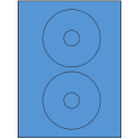 4.5" Fluorescent Blue Circular Sheet Labels
