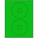 4.5" Fluorescent Green Circular Sheet Labels